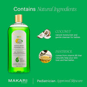 Makari Baby Hair and Body Foaming Cleanser Gel for Delicate Skin