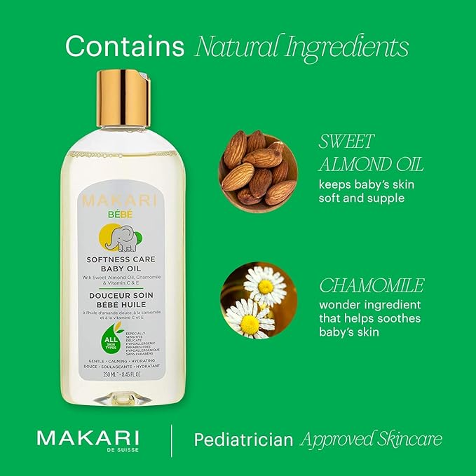 Makari Softness Care Baby Oil with Sweet Almond and Chamomile