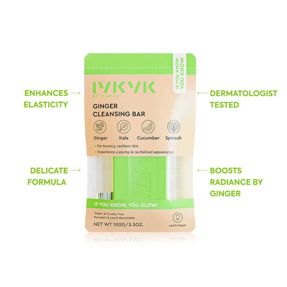 Makari Ginger Cleansing Bar 100g Boost Radiance and Enhance Skin Elasticity IYKYK
