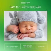 Makari Gentle Hydrating Baby Soap Bar with Shea Butter and Sweet Almond Oil