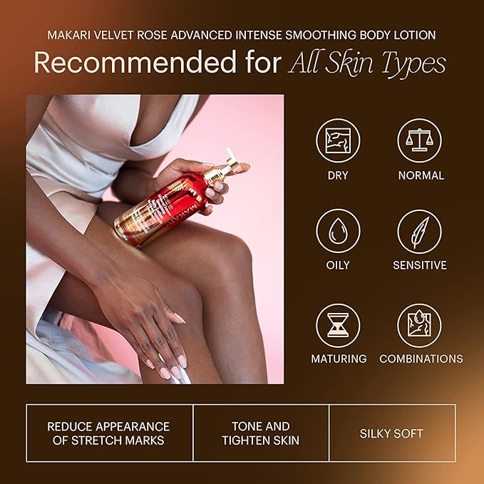 Makari Velvet Rose Smoothing Body Lotion Firming and Stretch Mark Reduction