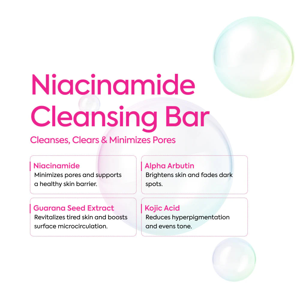 Makari Niacinamide Facial Cleansing Bar 100g Clear Exfoliate and Minimize Pores IYKYK