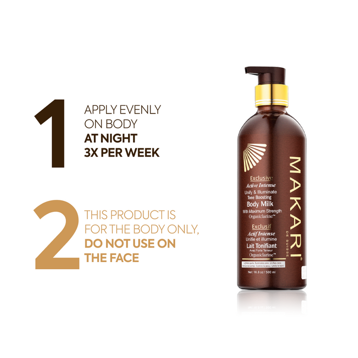 Makari Exclusive Tone Boosting Body Milk Hydrating Brightening Body Treatment