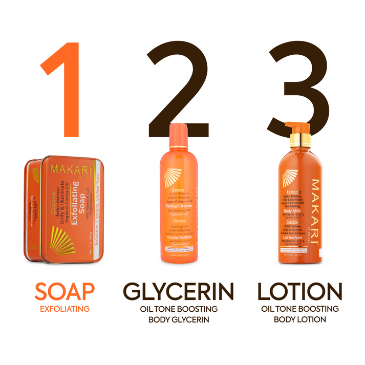 Makari Extreme Argan and Carrot Oil Multi Function Soap Brightening and Exfoliating Bar