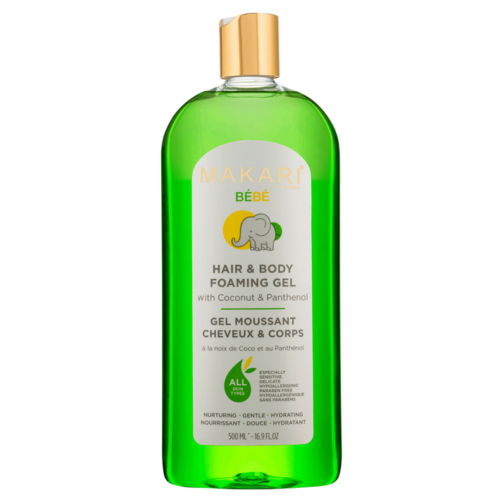 Makari Baby Hair and Body Foaming Cleanser Gel for Delicate Skin