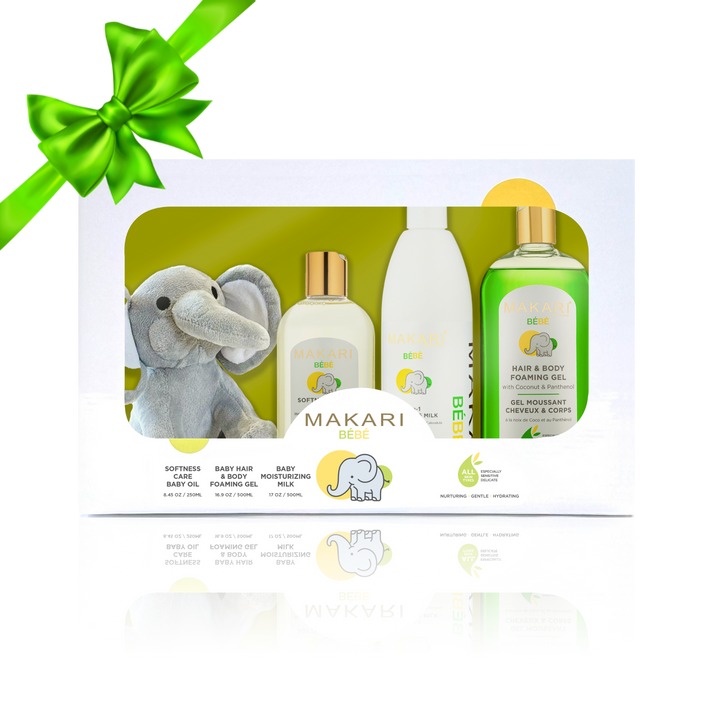 Makari Baby Care Set Pack with Care Oil, Foaming Gel, and Cleansing Milk
