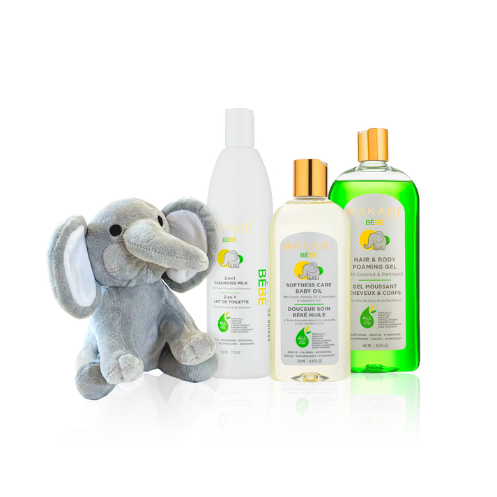 Makari Baby Care Set Pack with Care Oil, Foaming Gel, and Cleansing Milk