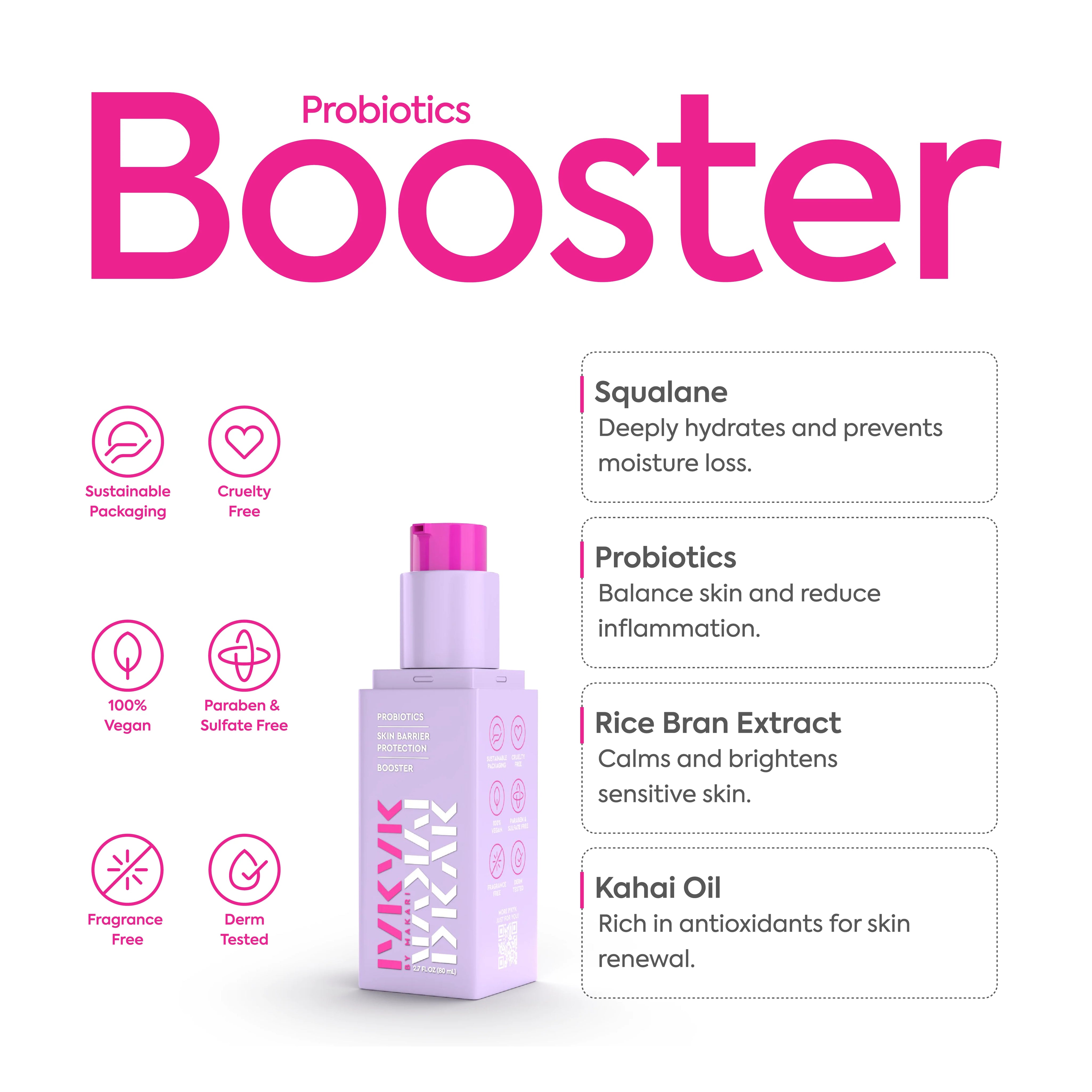 Makari Probiotics Booster 80ml Soothes Protects and Strengthens Skin Barrier IYKYK