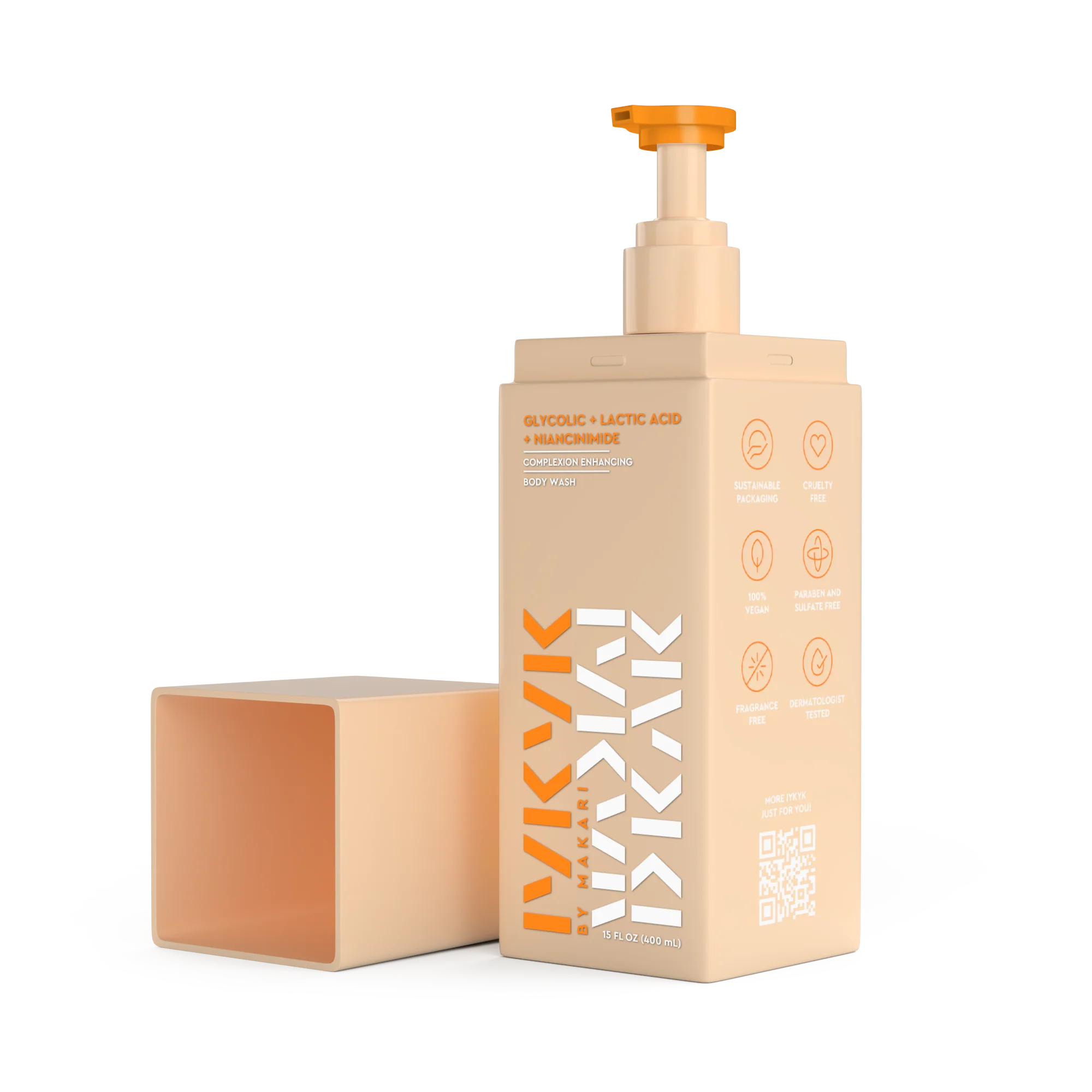 Makari Glycolic Lactic Acid and Niacinamide Body Wash 400ml Smooth Renew IYKYK